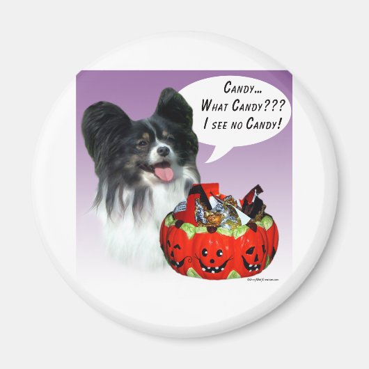 パピヨンハロウィーンキャンディ マグネット (正面)