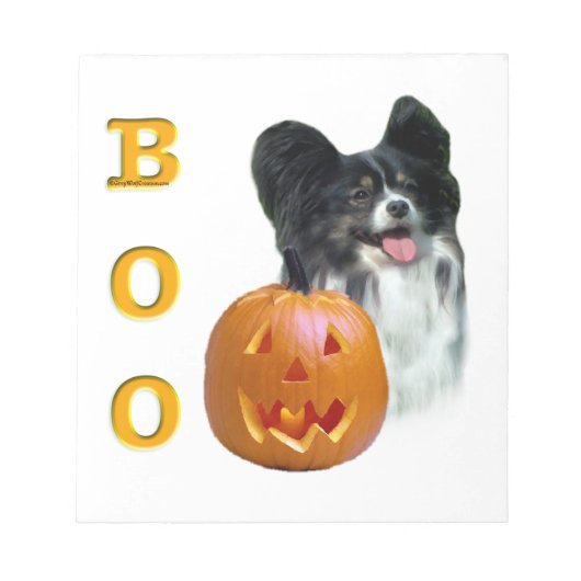 パピヨンハロウィーンBOO ノートパッド (正面)