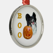 パピヨンハロウィーンBOO メタルオーナメント (右)