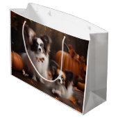 パピヨンパピーオータムデライトカボチャ ラージペーパーバッグ (裏面アングル)