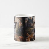 パピヨンパンプキンハロウィーン怖 コーヒーマグカップ (中央)
