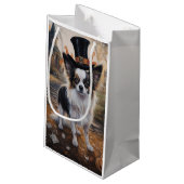 パピヨンパンプキンハロウィーン怖 スモールペーパーバッグ (裏面アングル)