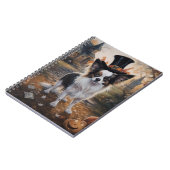 パピヨンパンプキンハロウィーン怖 ノートブック (左側)