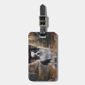 パピヨンパンプキンハロウィーン怖 ラゲッジタグ (正面縦)