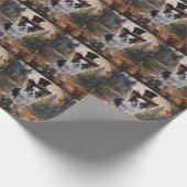 パピヨンパンプキンハロウィーン怖 ラッピングペーパー (角)