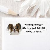 パピヨンブラウン&ホワイトパピードッグ ラベル (インサイチュ)