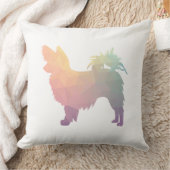 パピヨン幾何学模様のシルエットモダン クッション (ブランケット)