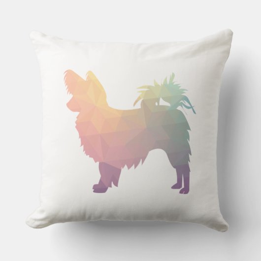 パピヨン幾何学模様のシルエットモダン クッション (正面)