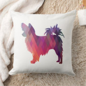 パピヨン幾何学模様のシルエットモダン クッション (ブランケット)