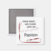 パピヨン旅行リーシュ – マグネット (正面/裏面)