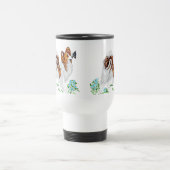 パピヨン犬と蝶の目へ トラベルマグ (中央)