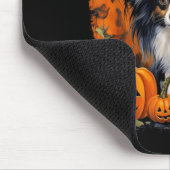 パピヨン犬のハロウィン マウスパッド (コーナー)