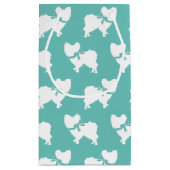 パピヨン犬の子犬 スモールペーパーバッグ (裏面)