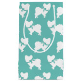 パピヨン犬の子犬 スモールペーパーバッグ (正面)