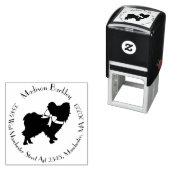 パピヨン犬の子犬 セルフインキングスタンプ (インサイチュ)