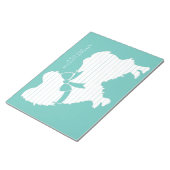 パピヨン犬の子犬 ノートパッド (アングル)