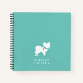 パピヨン犬の子犬 ノートブック (正面)