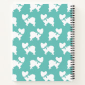 パピヨン犬の子犬 ノートブック (裏面)