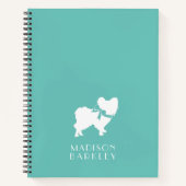 パピヨン犬の子犬 ノートブック (正面)