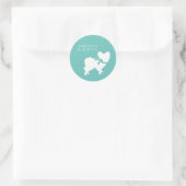 パピヨン犬の子犬 ラウンドシール (バッグ)