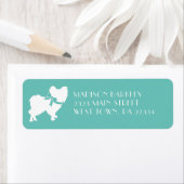 パピヨン犬の子犬 ラベル (インサイチュ)