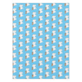 パピヨン犬の漫画イラストレーション テーブルクロス (正面)