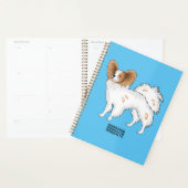 パピヨン犬の漫画イラストレーション プランナー手帳 (ディスプレー)