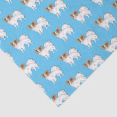 パピヨン犬の漫画イラストレーション 薄葉紙 (詳細)