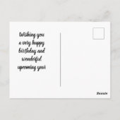 パピヨン犬はがき(誕生日グリーティング) ポストカード (裏面)