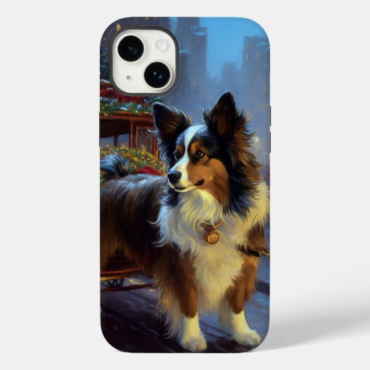パピヨン クリスマス シーズン Case-Mate iPhoneケース (裏面)