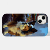 パピヨン クリスマス シーズン Case-Mate iPhoneケース (裏面 (横))