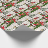 パピヨン・ドッグ・クリスマス ラッピングペーパー (角)