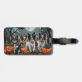 パピヨン ハロウィン スプーキー ラゲッジタグ (裏面横)