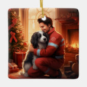 パピヨン 犬のママ ギフト  ペット メモリアル オーナメント (正面)