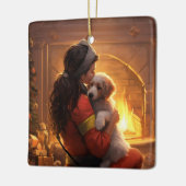 パピヨン 犬のママ ギフト  ペット メモリアル オーナメント (左)