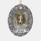 パピヨン 犬 愛する記憶 オルナメント セラミックオーナメント (右)