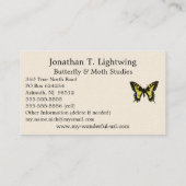 パピリオマカオン – 旧世界アゲハチョウ蝶 名刺 (裏面)