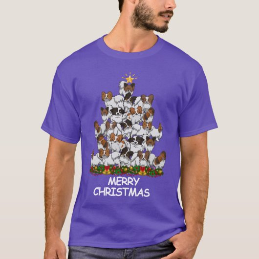 パピリオンクリスマスメリークリスマスギフト Tシャツ (正面)