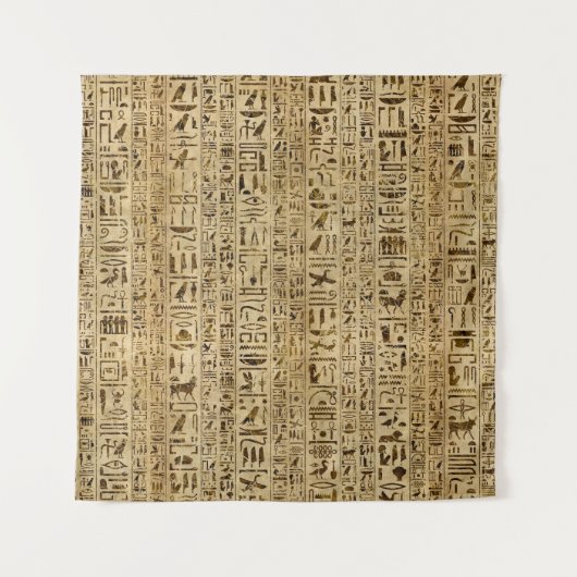 パピルスのエジプトのヒエログリフ タペストリー (正面)