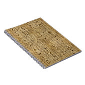 パピルスのエジプトのヒエログリフ ノートブック (右側)