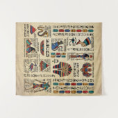パピルスのエジプトの絵文字と神 タペストリー (正面(横))