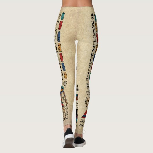 パピルスのエジプトの絵文字と神 レギンス (裏面)