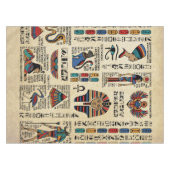 パピルスのエジプトの象形文字と神 テーブルクロス (正面(横))