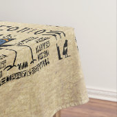 パピルスのエジプトの象形文字と神 テーブルクロス (インサイチュ)