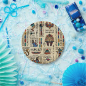 パピルスのエジプトの象形文字と神 ペーパープレート (パーティー)