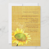 パピルスひまわり素朴秋ブライダルシャワー 招待状 (裏面)