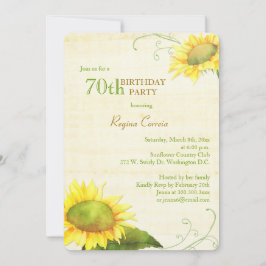 パピルスひまわり70th誕生日パーティー 招待状