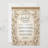 パピルスヴィンテージヴェルムオーバーレイブライダルシャワー 招待状 (正面)