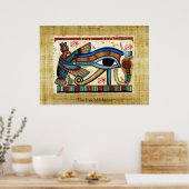 パピルス効果エジプト美術のホルスの眼 ポスター (キッチン)