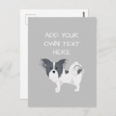 パピロパーソナライズされたン犬名 ポストカード (正面/裏面)